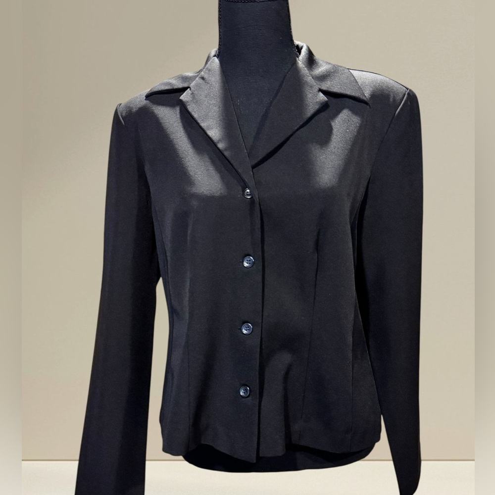 Versailles Black Button Down Women's Blazer